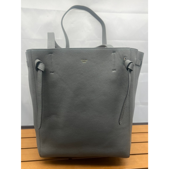 Auth CELINE Cabas Phantom Small With Belt Gray Soft grained calfskin - Picture 3 of 16